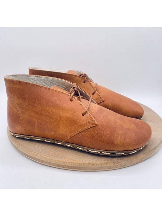 Earthing Harmony Shoes - Earthing Harmony Shoes Womens 9 40 Brown Leather Grounding Barefoot Ankle Boots